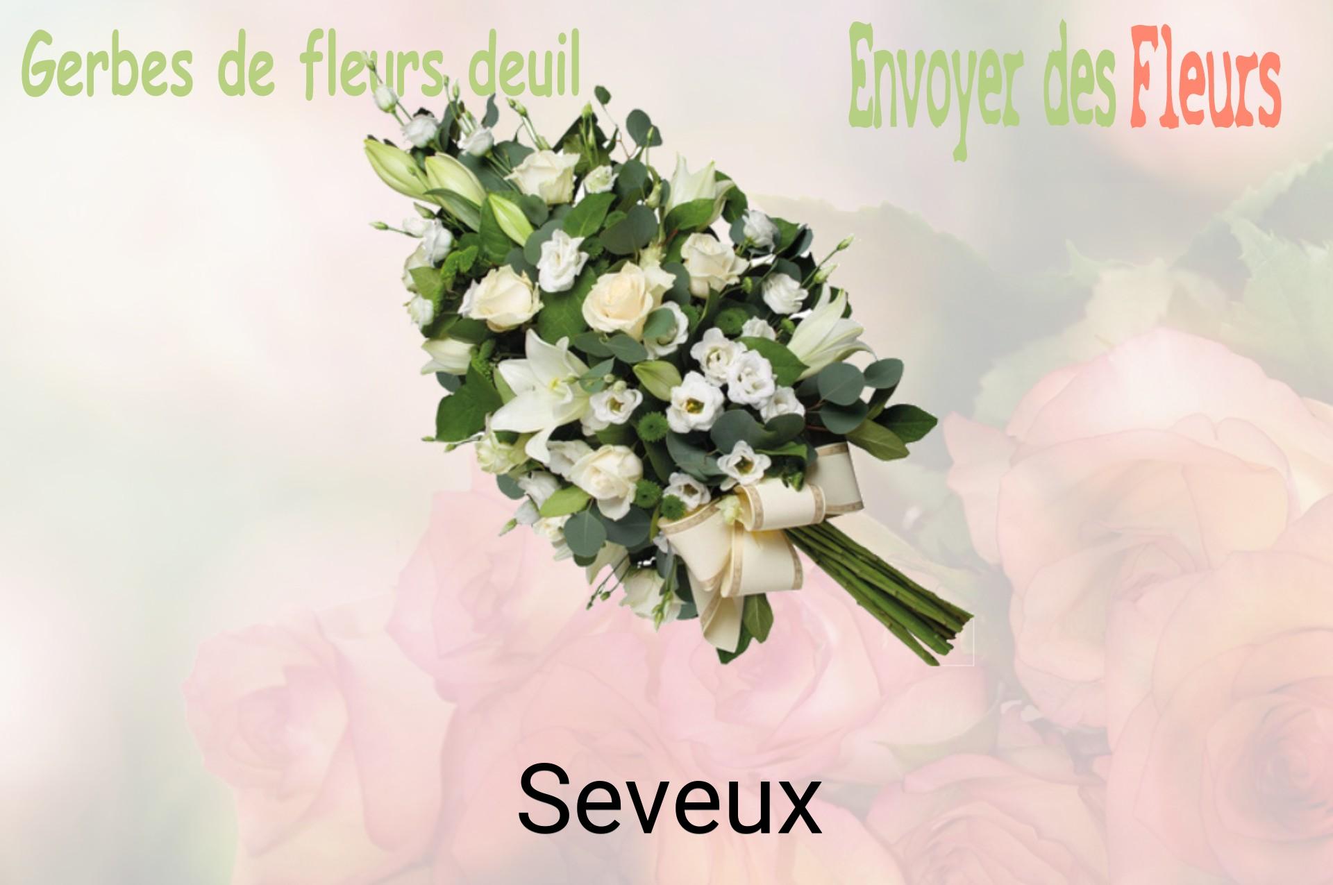 Gerbe de fleurs de deuil livrée à Seveux